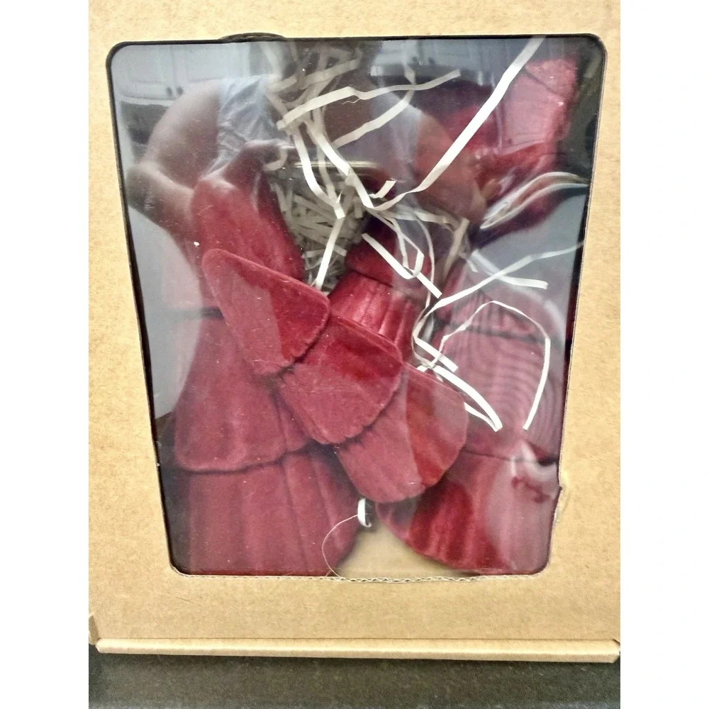 Holiday Christmas Decor Lot Honeycomb Tree Velvet Trees Hanging Ornaments New